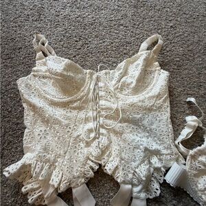 NWOT For Love & Lemons Lace Corset Top